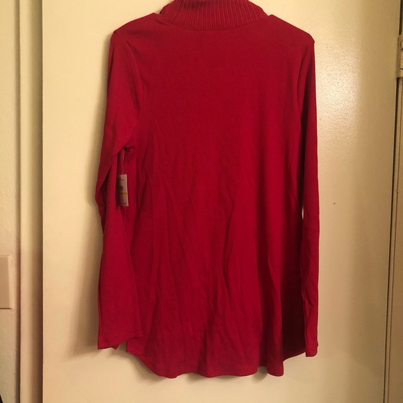 Rafaella Petite Mockneck Crest Button Sweater - Picture 10 of 12